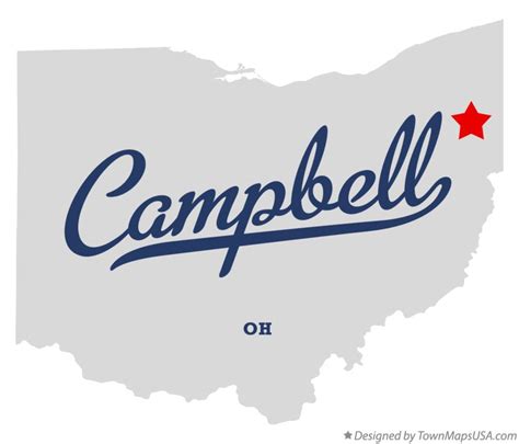 Map of Campbell, OH, Ohio