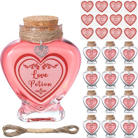 Amazon FoldTier 12 Set Valentine S Day Love Potion Bottles Heart