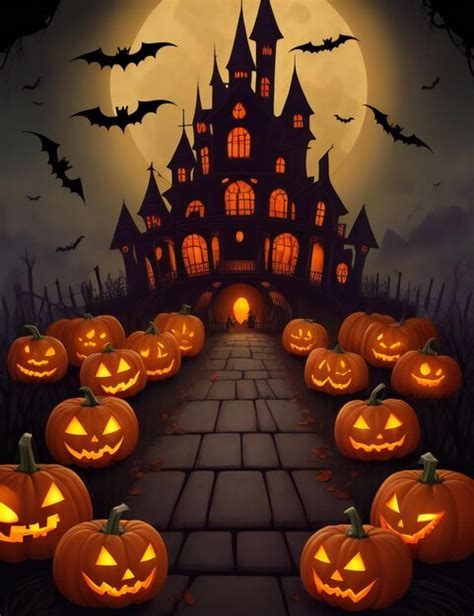 Plano De Fundo Para O Halloween Ab Boras Assustadoras E Velas Em Um