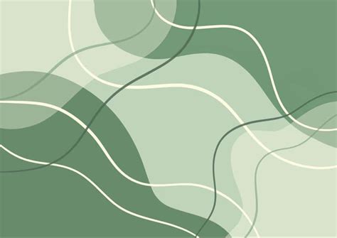 Download Free Cute Sage Green Colors Curvy Lines Wallpaper