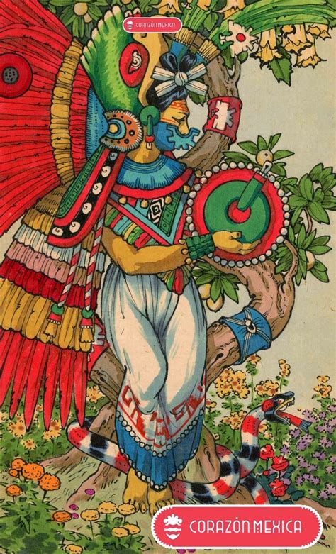 Xochiquetzal And The Coral Snake Mexica Aztec Tarot Corazon Mexica