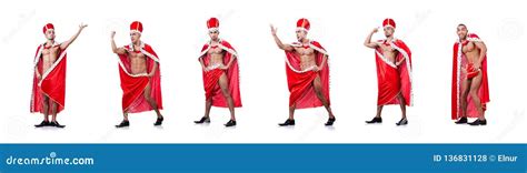 The Naked King Isolated On The White Stock Photo Image Of Isolated King