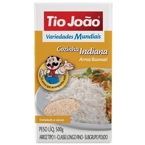 Tio João Variedades Mundiais Arroz Basmati 500g Pão de Açúcar