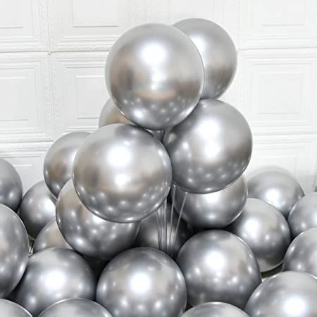 Amazon Silver Balloons Party Balloons 12inch 50pcs 3 2g Latex