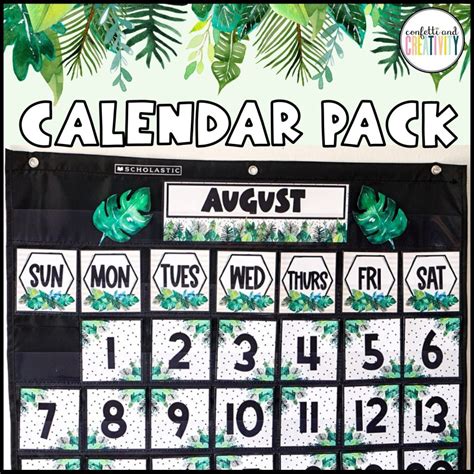 Tropical Calendar Pack | Confetti & Creativity