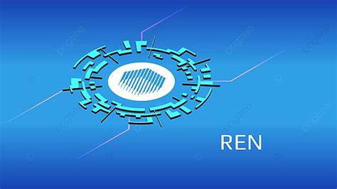 Ren Isometric Token Symbol Of The Defi Project In Digital Circle On