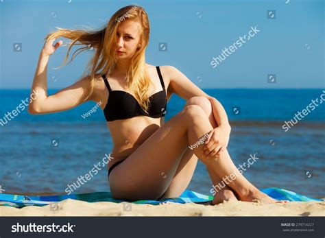 Summer Vacation Sexy Girl Bikini Sunbathing Shutterstock