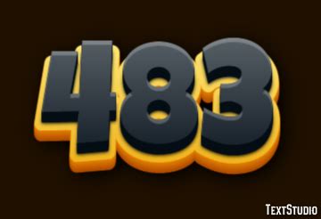 483 Text Effect and Logo Design Number