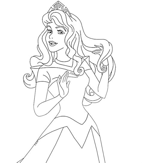 Aurora Outline Coloring Page Princess Aurora 305