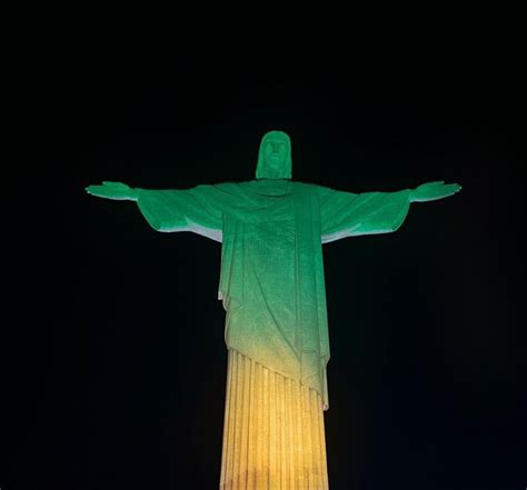 Cristo será iluminado nas cores verde azul e amarelo