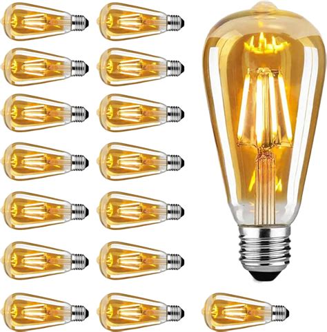 Piezas Focos Edison Vintage Bulbo Led E E Led Filamento