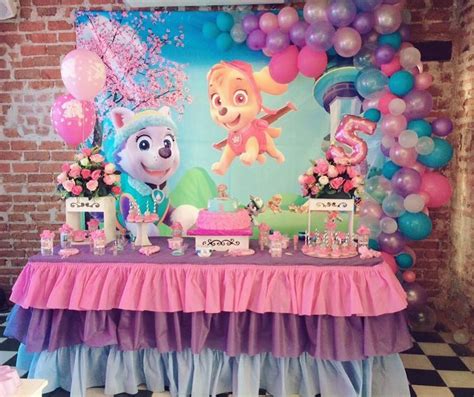 Ideas Para Una Fiesta De Paw Patrol Niña Con Skye Y Everest