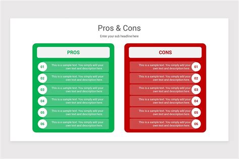 Pros And Cons Keynote Template Nulivo Market