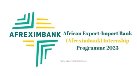 African Export Import Bank Afreximbank Internship Programme