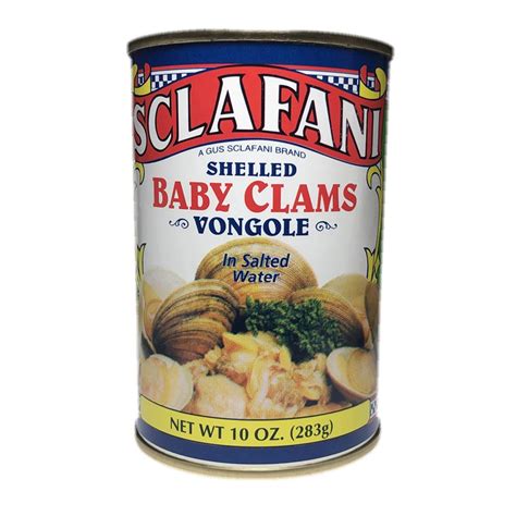 Shelled Baby Clams Vongole In Salt Water Can 10 Oz Nt Wt