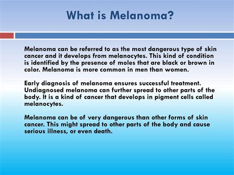 PPT - Melanoma: Causes, Symptoms, Daignosis, Prevention and Treatment ...