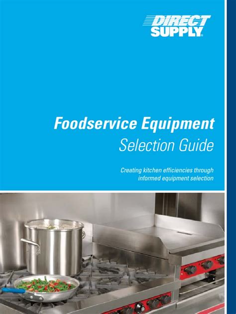 Foodservice Equipment Selection Guide | PDF | Refrigerator | Dishwasher