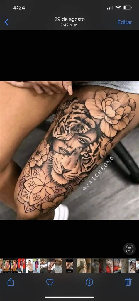 Pin by La Michi Priscila on Guardado rápido Hip thigh tattoos Leg