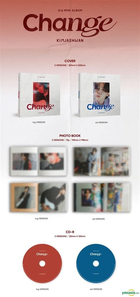 YESASIA Kim Jae Hwan Mini Album Vol 3 Change Random Version CD