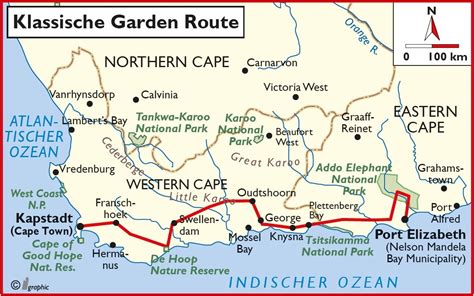 Klassische Garden Route In Südafrika Übersichtskarte Südafrika Garden Route Garden Route