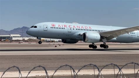 Air Canada Boeing 787 8 Dreamliner Lands At Las Vegas C GHPT YouTube