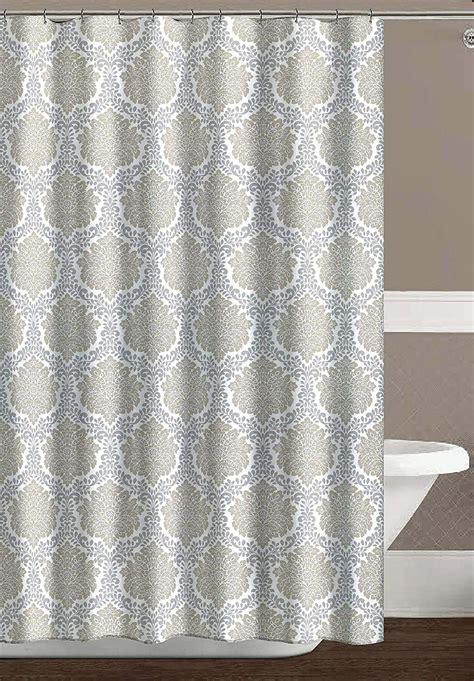 C H D Home Damask Fabric Shower Curtain Marbella Nwop Ebay