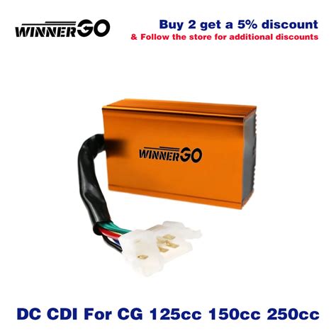 Winnergo Cg Motorcycle Ignition Ignite System Unit 6pin Racing Dc Cdi For Cg 125cc 150cc 250cc