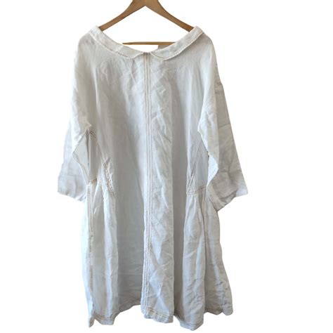 Meg By Design Womens Size S White Linen Dress S