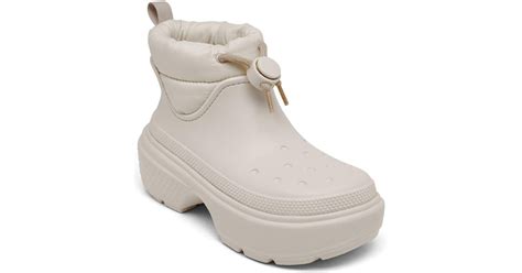 Crocs™ Stomp Puff Boots From Finish Line In Natural Lyst