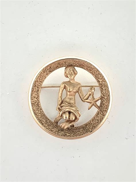 Crown Trifari Virgo Vintage Astrology Brooch Etsy