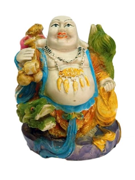 Painted Fiber Laughing Buddha Statue For Decoration At Rs 240 Piece In