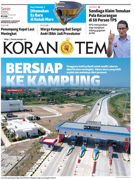 Bersiap Ke Kampung Cover Story Koran Tempo Co