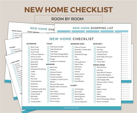 New Home Essentials Checklist Room By Room Household Items Etsy