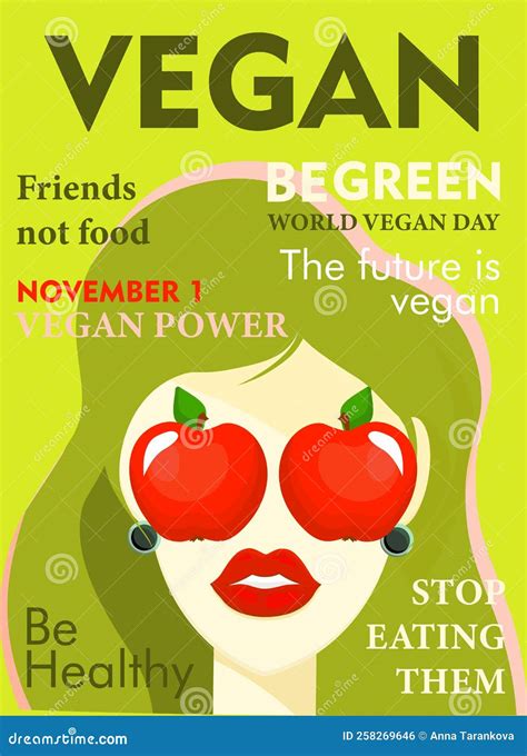 Modern Trendy Banner On The Theme Of Vegetarianism World Vegan Day