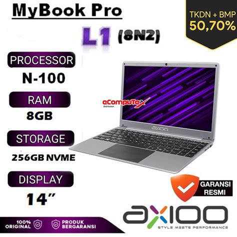 Jual LAPTOP AXIOO MYBOOK PRO L1 8N2 N100 8GB 256GB NVME 14 INCH HD