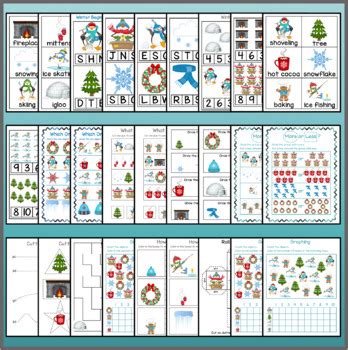 Winter Theme Bundle Printable Pack By Zayzee S Classroom Tpt