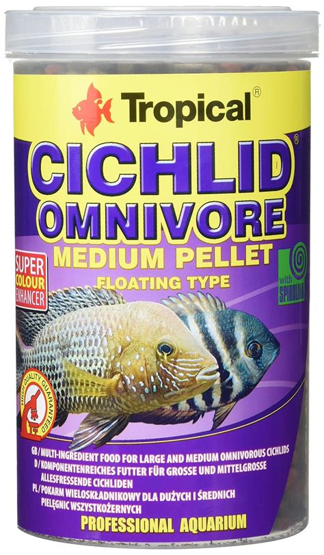 Tropical Cichlid Omnivore Medium Pellet 1er Pack 1 X 1 L Amazon De