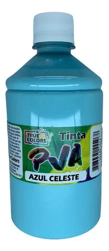 Tinta Pva Para Artesanato Fosca Ml True Colors Cor Azul Celeste