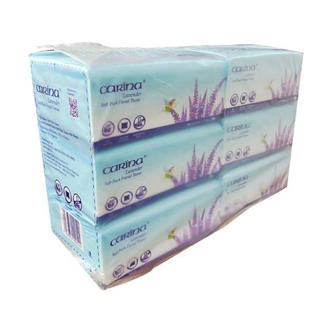 Carina Soft Pack Ply Virgin Pulp Facial Tissue S X Pkts X