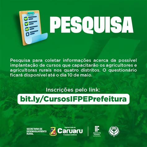 Prefeitura De Caruaru Inicia Pesquisa Para Implanta O De Cursos Para