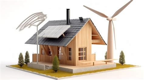 Windmill House Model Has A Solar Panel And Windmills Backgrounds | JPG ...