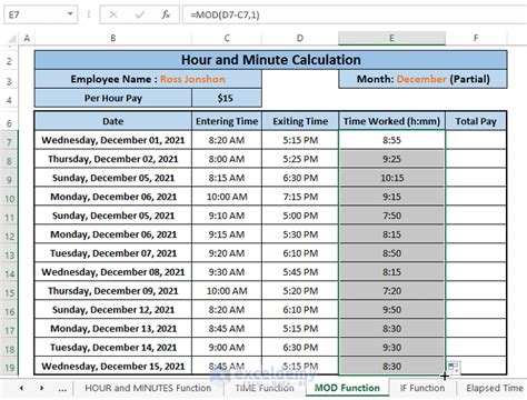 How To Calculate Hours And Minutes For Payroll Excel Easy Ways