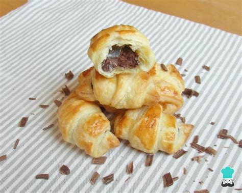 Croissant de chocolate massa folhada Fácil