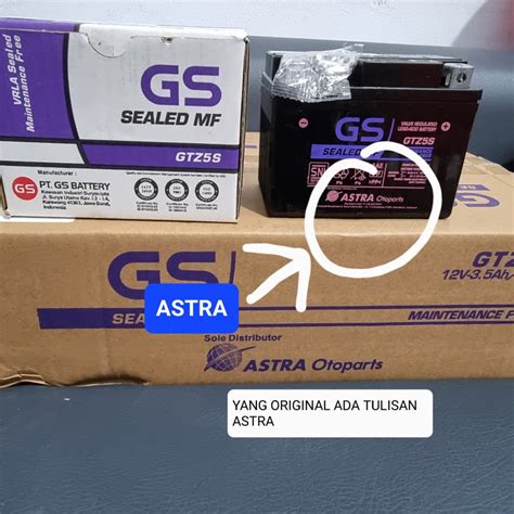 Jual Aki Motor Astra GS GTZ5s Vario 110 Techno F1 Accu Kering MF