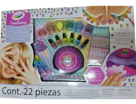 Set Decoración Salon De Uñas Para Niñas Con Secador Crayola Envío gratis