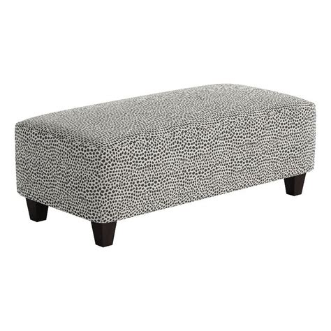 Southern Home Furnishings Faux Skin Carbon Fabric Cocktail Ottoman In