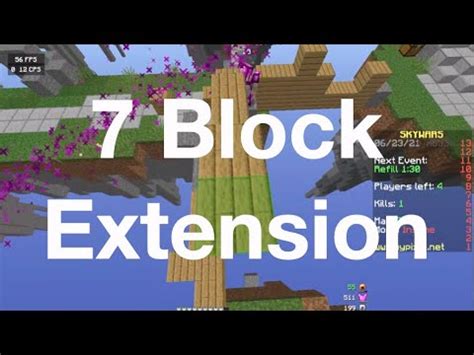 Block Extension Without Drag Skywars Highlights Youtube