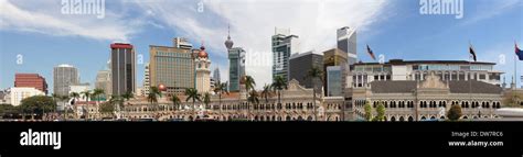 Kuala Lumpur Malaysia City Skyline from Merdeka Square Panorama Stock ...