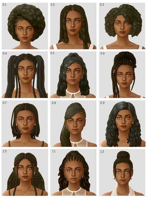 Miilkymoon Sims 4 Black Hair Sims Hair The Sims 4 Packs