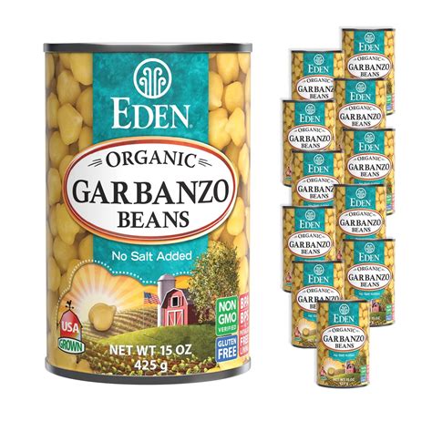 Organic Garbanzo Beans Chickpeas Oz Can Pack Case No Salt